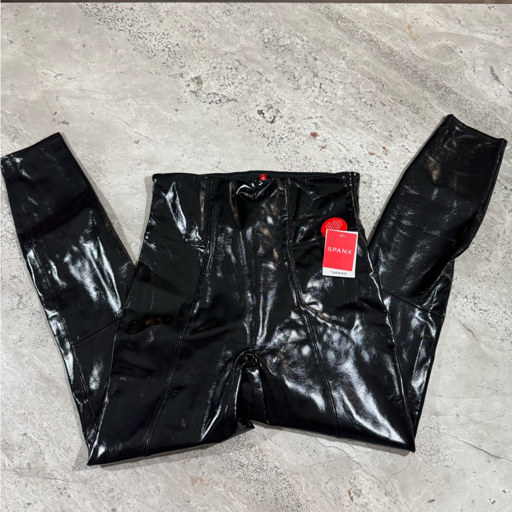 Black Faux Leather Leggings